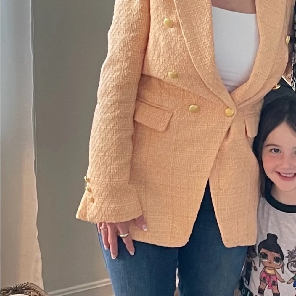 Elegant Women's Blazer in Peach by Jason Wu - Picture 6 of 6